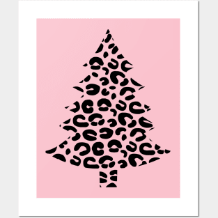 Leopard Tree Christmas Posters and Art